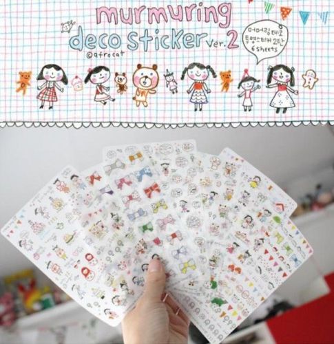 Murmuring Diary calendar Filofax Schedule Notebook Deco Point Sticker 6sheet