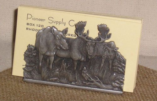 Heritage Metal Works Pewter Business Card Holder 1992