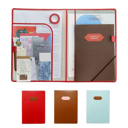 Office a4 document holder with note pad file paper organizer pockets pen holder for sale