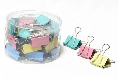 24 pcs. 41mm LARGE Durable colorful files paper binder clips Wholesale