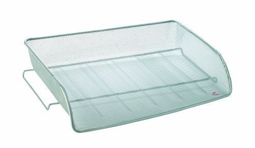 Alba Mesh Letter Tray  Stackable  Side Loading  Silver (MESHITM)