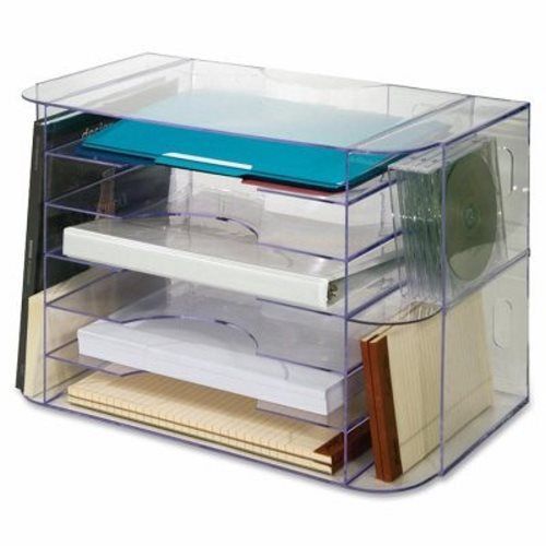 Sparco Jumbo Desk Sorter, Letter, 18-1/8&#034;x10&#034;x12-1/4&#034;, Clear (SPR86880)