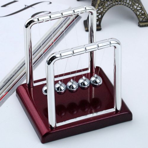 Newton&#039;s Cradle Steel Balance Balls Desk Physics Science Pendulum Desk Toy LK