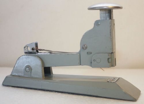 Vintage swingline 13 grey metal industrial era art deco heavy duty steel stapler for sale