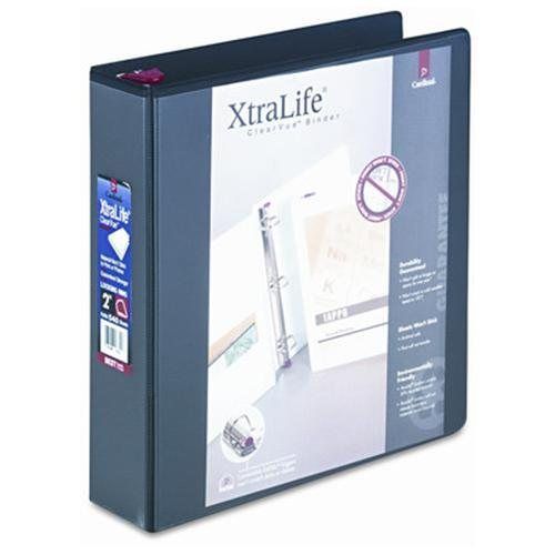 Cardinal XtraLife ClearVue Non-Stick Locking Slant-D Ring Binder