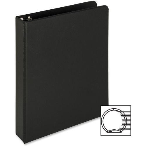 Business source ring binder - 9.50&#034; x 6&#034; - 1&#034;-vinyl - black- 1 each - bsn28524 for sale