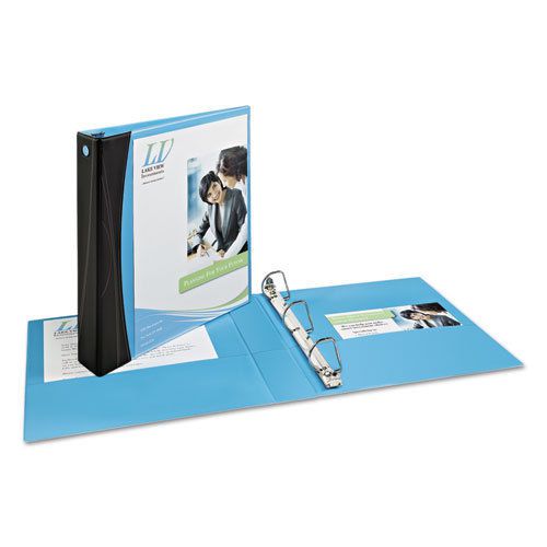 Comfort Touch Durable View Binder w/Slant Rings, 1-1/2&#034; Capacity, Aqua