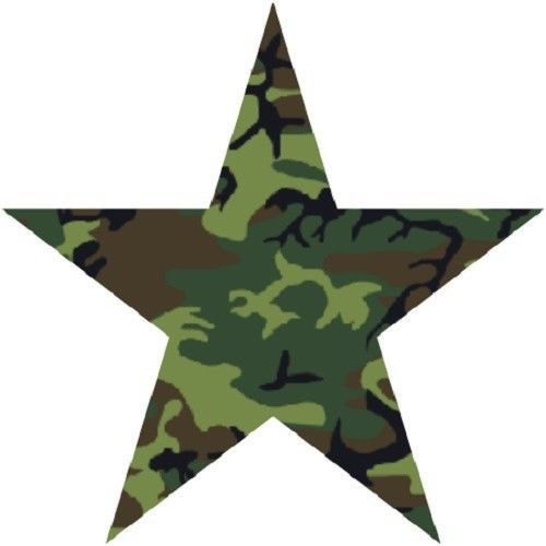 30 Custom Green Camo Star Personalized Address Labels