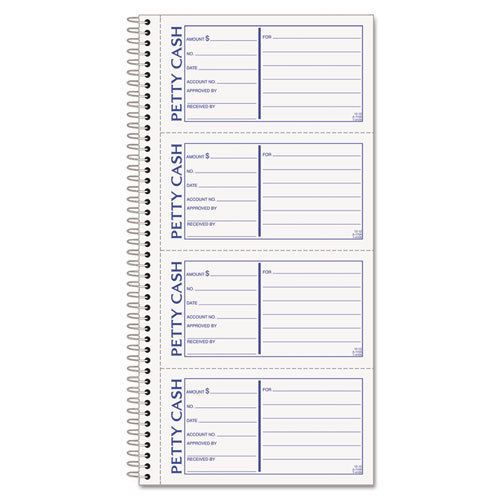 30 TOPS Petty Cash Receipt Books, 5 1/2 x 11, Two-Part Carbonless