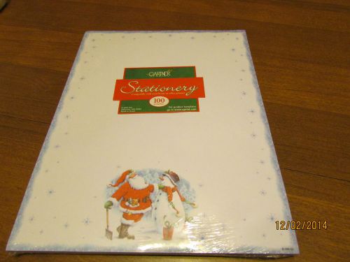 GARTNER STUDIOS - STATIONERY 100 COUNT - Santa And Snow Man