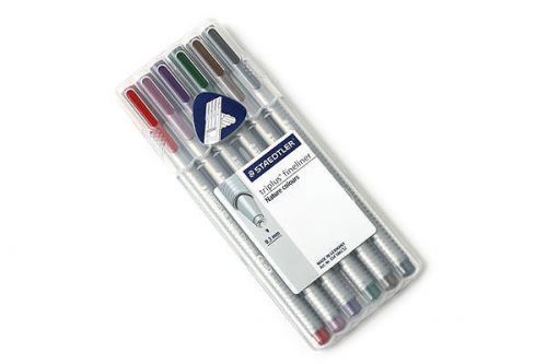 STAEDTLER Triangular fineliner 6 assorted nature colours