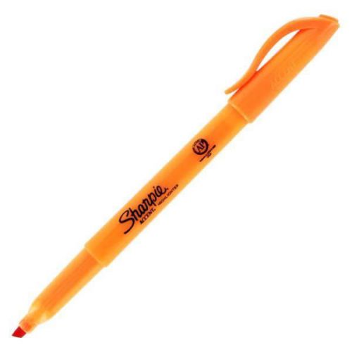 SHARPIE ACCENT HIGHLIGHTER ORANGE Genuine Sanford Brand -Added Pens Ship FREE!