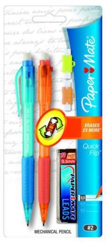 Sanford paper mate quick flip mechanical pencil starter set 0.5mm 2 count for sale