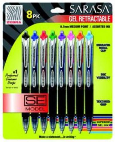 Zebra Sarasa SE Gel Pen 0.7mm 8 Count Assorted