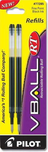 Pilot VBall RT  Ink Refill2-Pack Rolling Ball Pens Fine Point, Black  (77285)