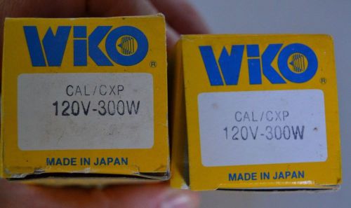 2 New Old Stock WIKO AV/PHOTO PROJECTOR LAMP CAL/CXP 120V - 300W