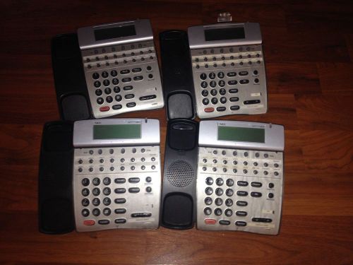 4 NEC DTerm 80 DTH-16D-2 (BK) TEL Display Digital Telephones USED