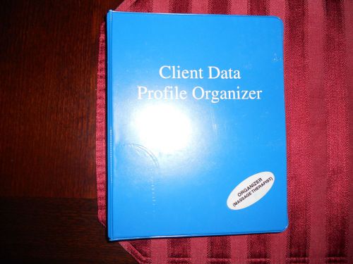 Client Data Profile Organizer for Massage Therapist Brand New in Sealed Pkg.