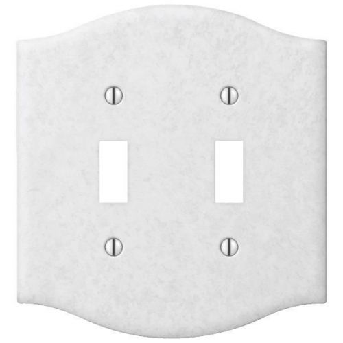 Satin Silver Steel Switch Wall Plate-2TGL STN/SLVR WALLPLATE