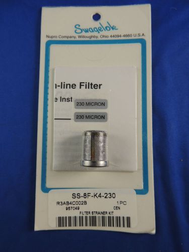 NEW SWAGELOK SS-8F-K4-230 230 MICRON ELEMENT KIT FILTER STRAINER