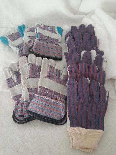 ASSORTED WORK GLOVES ~ NEW ~ 12 PAIR~ (1 DOZEN) - 3 VARITIES