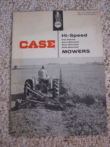 Case mowers brochure model t10 m10 mu10 mus10 31a 12 pages 1958 original vintage for sale