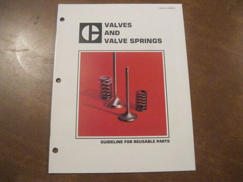 Caterpillar Valves and Valve Springs Guideline for Reusable Parts Brochure 1975