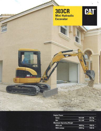 2002 CATERPILLAR 303CR MINI HYDRAULIC EXCAVATOR  7 PAGE BROCHURE