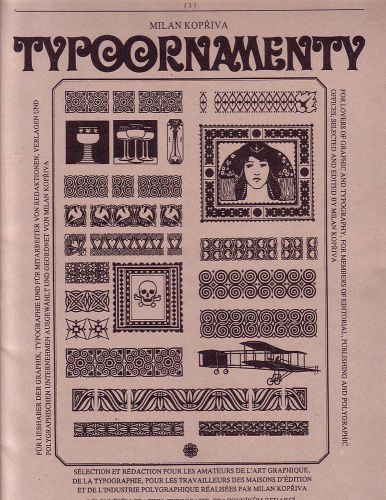 Typograpahic Ornamentation Art Deco Art Nouveau Book fm Prague: Pluto Publishers