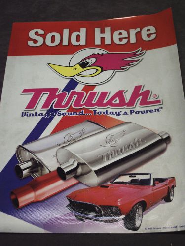 Thrush vinyl window cling - garage - den - workshop - 2008 thrush catalog for sale