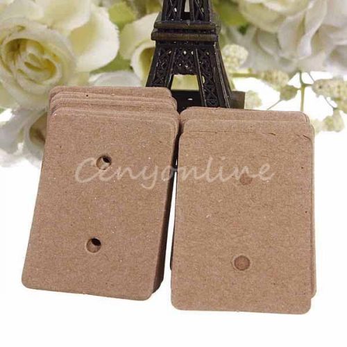 36pcs Pro Display Type Earring Ear Studs Holder Hang Hanging Kraft Paper Cards