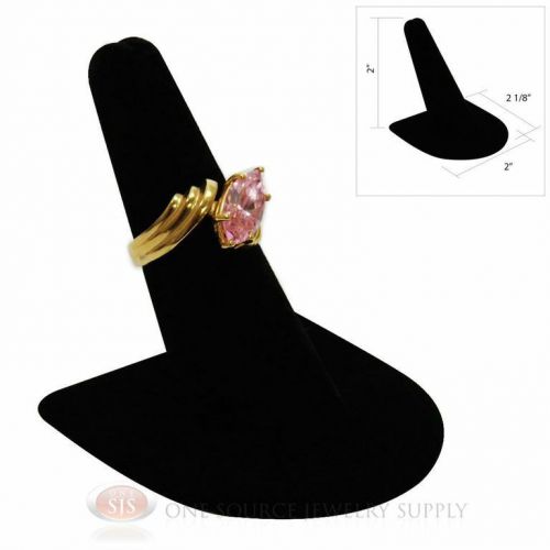 2&#034; Single Finger Black Velvet Ring Display Jewelry Showcase Presentation