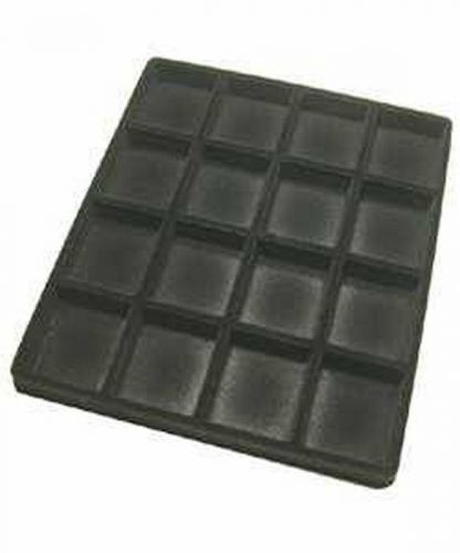 BLACK FLOCK TRAY INSERT FOR HALF TRAY 16 SLOT