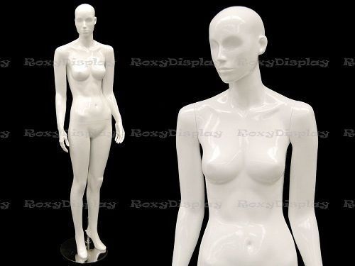 Fiberglass Female Mannequin High Glossy White Abstract Fashion Style #MC-ANNA02