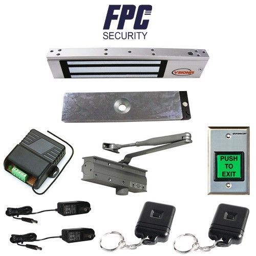 FPC-5045 1 door Access Control outswinging door 300lbs Electromagnetic lock kit
