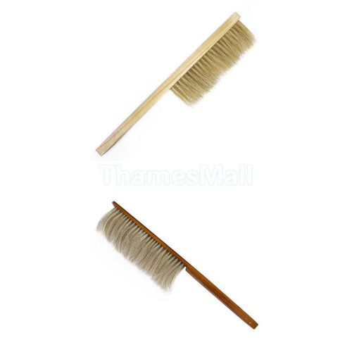 2pcs Beekeeping Beehive Natural Horse + Pig Bristle Bee Hive Brush Wood Handle