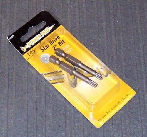 2 ea. Hillman Fasteners 9498 2&#034; T-25 Torx Power Bits