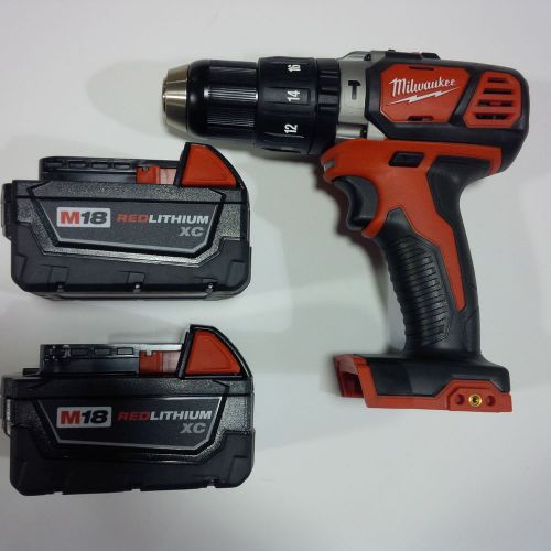 New milwaukee 2607-20 18v 1/2 hammer drill,2 48-11-1828 battery replaced 2602-20 for sale