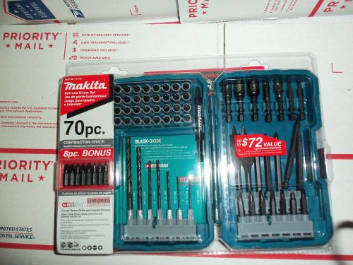 &#034;NEW&#034; Makita T-01725 70-Piece Impact Drill-Driver Bit Set - Black-oxide Coated