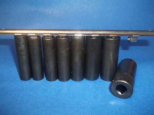 9 PC 3/8&#034; DR.AIR IMPACT DEEP SOCKET SET WITH SOCKET HOLDER (METRIC)