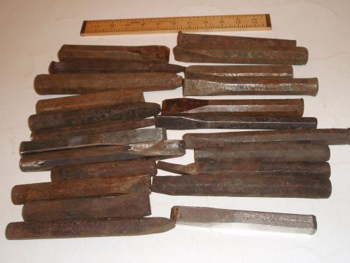 Craftsman Mayhew &amp; other make Large steel chisel tool set some Blacksmith made