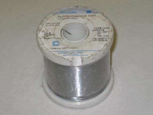 ALPHA 63/37 .020inch Diameter Cleanline 7000 No Clean SOLDER 110446 QTY-1lb NEW