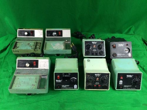 Lot Of 8 Weller Soldering Stations EC1001, EC2001, DEC 1001(2), EC1001,ES1000(3)