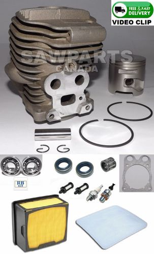 HUSQVARNA K760 CYLINDER / PISTON, NIKASIL &#034;3 Bearings Seals Filters Gasket&#034; 51mm