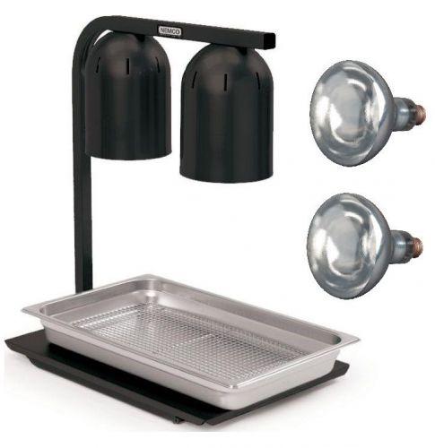 Nemco Countertop Freestanding Infrared Heat Lamp W/ Two bulbs Black 6000A-2B