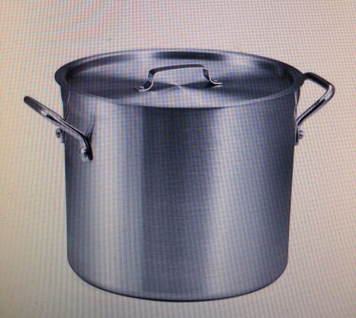 Crestware MPPOT20 Aluminum 20 qt Stock Pot w/Lid Pressed Not Spun