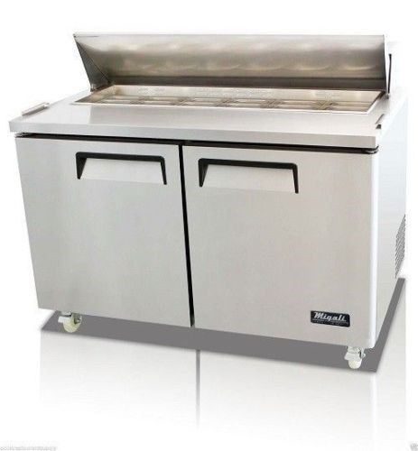 Migali  2 door 48&#034;mega top sandwich prep table by migali - c-sp48-18bt for sale