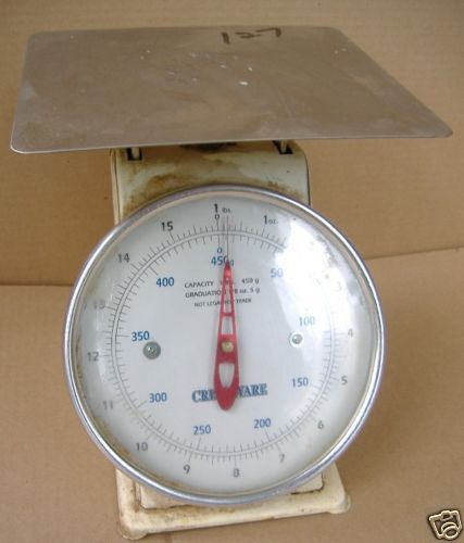 CRESTWARE RETAIL DELI MEAT FOOD SCALE 1 POUND 450 GRAMS