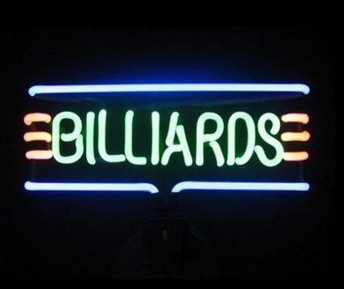 BILLIARDS STRIPE NEON SCULPTURE