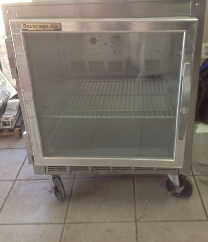 Beverage-Air  Single Glass Door Undercounter.Cooler.   On wheels